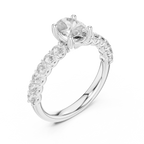 Avielle Pear-Cut Diamond Halo Lab Grown Gold Ring.