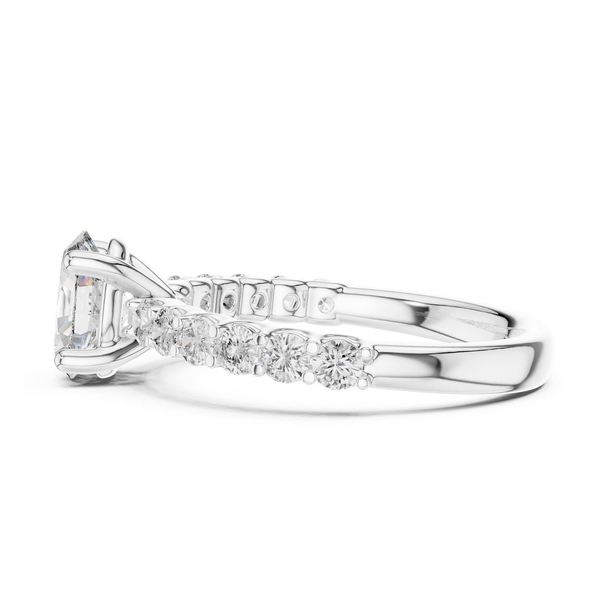 Avielle Pear-Cut Diamond Halo Lab Grown Gold Ring.