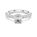 Avielle Pear-Cut Diamond Halo Lab Grown Gold Ring.