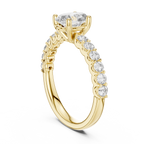 Avielle Pear-Cut Diamond Halo Lab Grown Gold Ring.