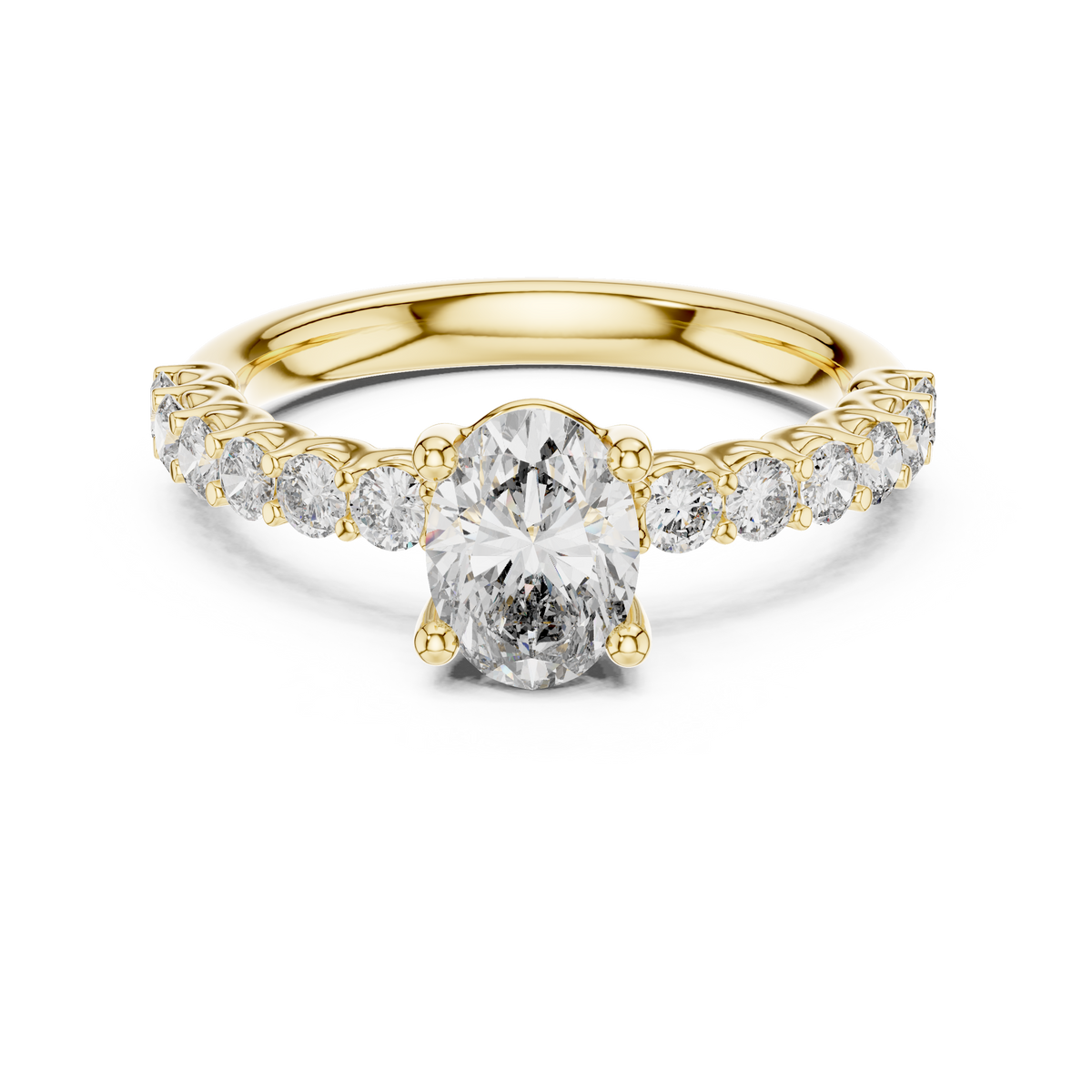 Avielle Pear-Cut Diamond Halo Lab Grown Gold Ring.