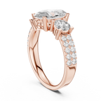 Celestria Three-Stone Lab Grown Diamond Engagement Ring.
