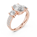Celestria Three-Stone Lab Grown Diamond Engagement Ring.