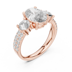 Celestria Three-Stone Lab Grown Diamond Engagement Ring.