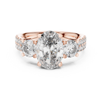 Celestria Three-Stone Lab Grown Diamond Engagement Ring.