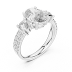 Celestria Three-Stone Lab Grown Diamond Engagement Ring.