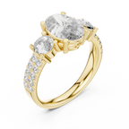 Celestria Three-Stone Lab Grown Diamond Engagement Ring.