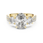 Celestria Three-Stone Lab Grown Diamond Engagement Ring.