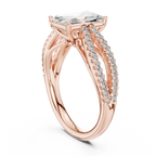 Lioraé Emerald-Cut Split Shank Lab Grown Diamond Ring