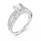 Lioraé Emerald-Cut Split Shank Lab Grown Diamond Ring