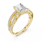 Lioraé Emerald-Cut Split Shank Lab Grown Diamond Ring