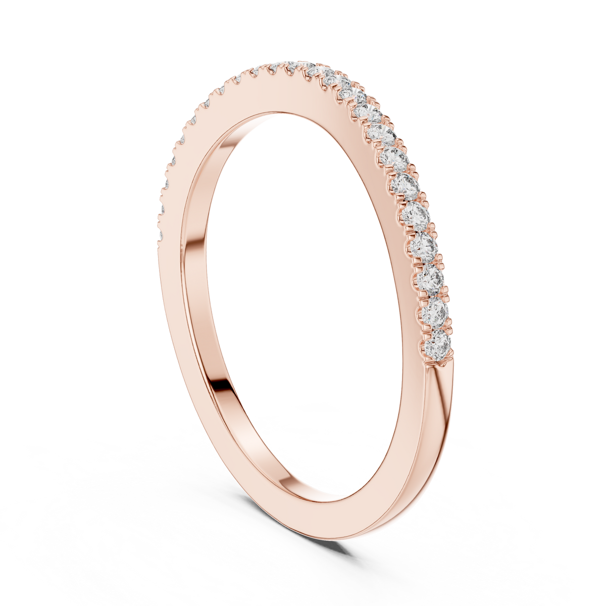 Avelisse Classic Diamond-Set Lab Grown Gold Band.