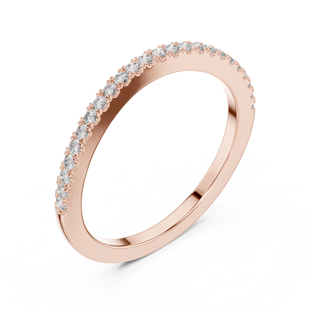 Avelisse Classic Diamond-Set Lab Grown Gold Band.