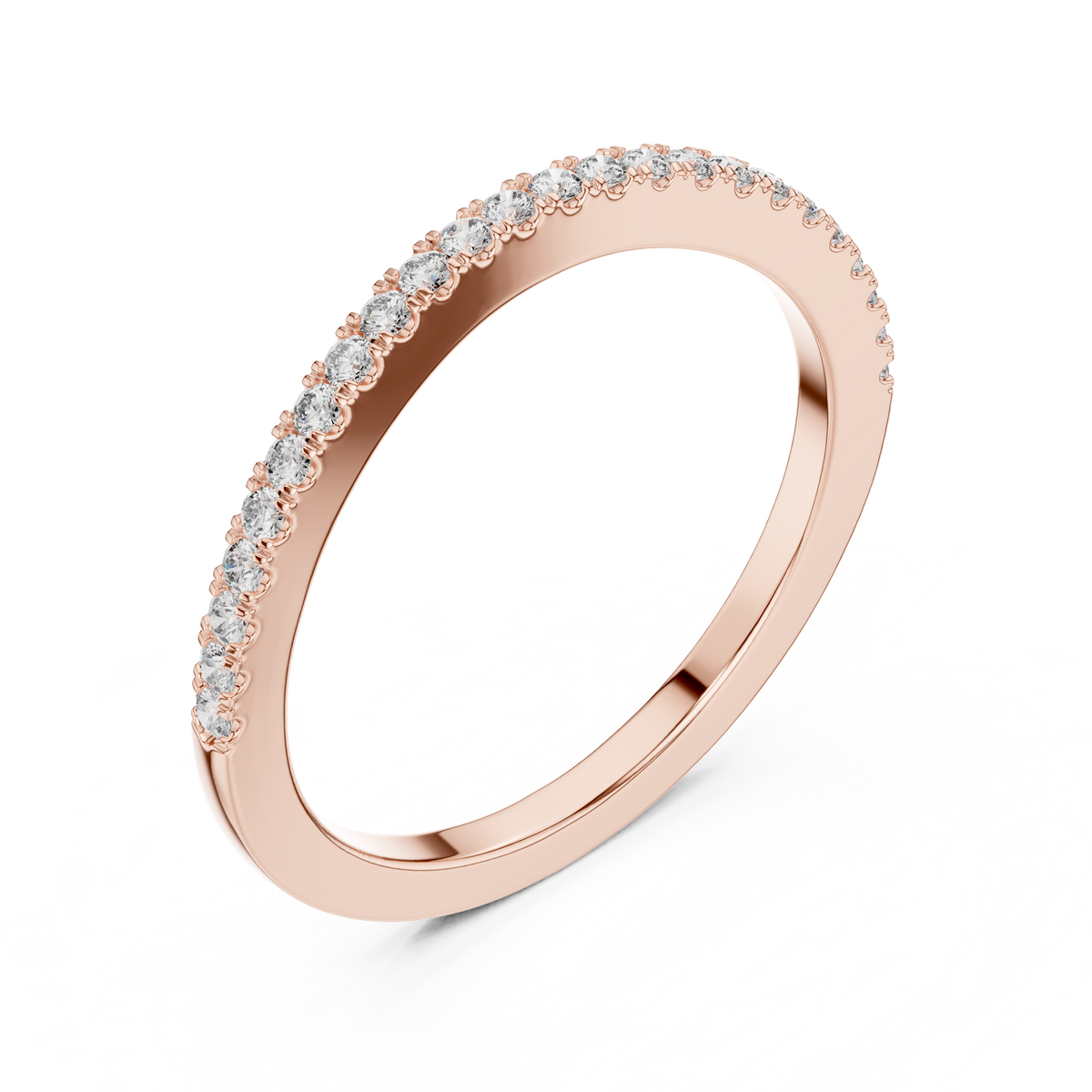 Avelisse Classic Diamond-Set Lab Grown Gold Band.
