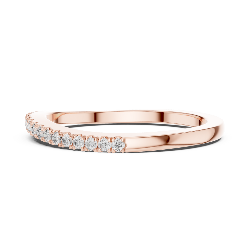 Avelisse Classic Diamond-Set Lab Grown Gold Band.