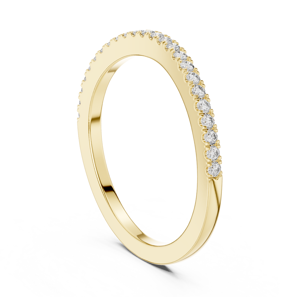 Avelisse Classic Diamond-Set Lab Grown Gold Band.