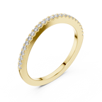 Avelisse Classic Diamond-Set Lab Grown Gold Band.