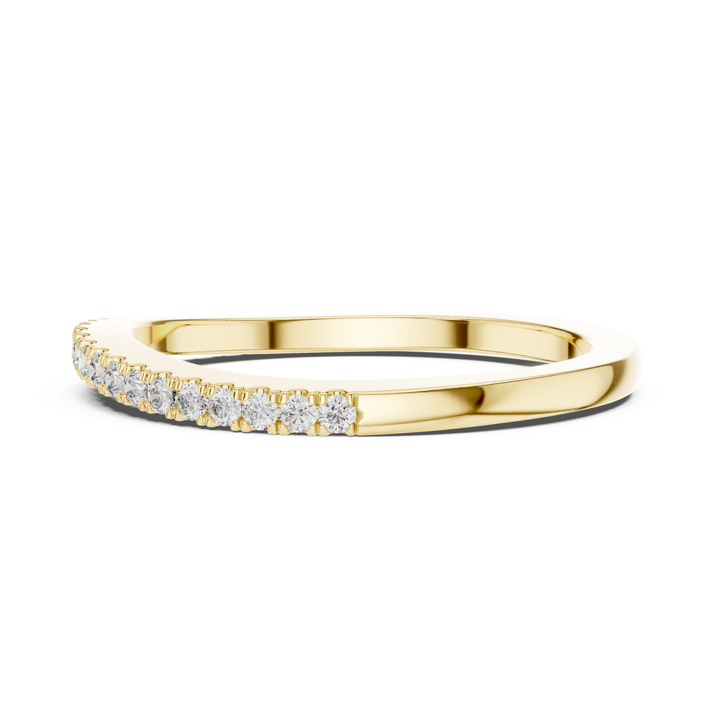 Avelisse Classic Diamond-Set Lab Grown Gold Band.