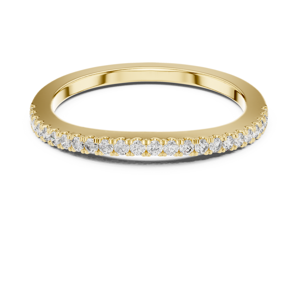 Avelisse Classic Diamond-Set Lab Grown Gold Band.