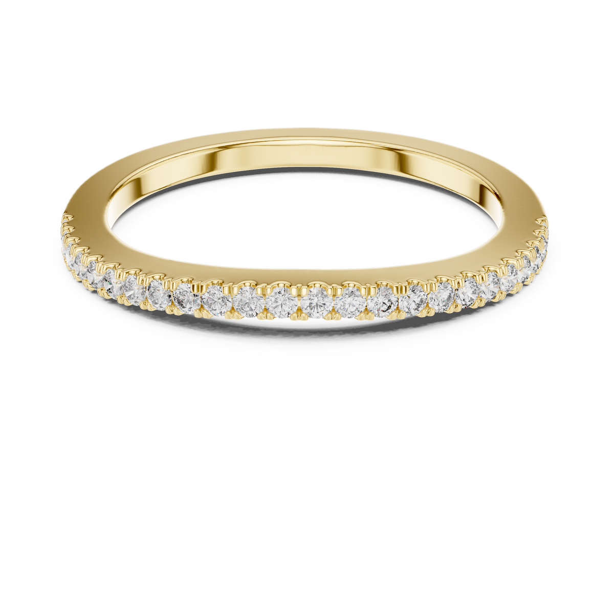Avelisse Classic Diamond-Set Lab Grown Gold Band.