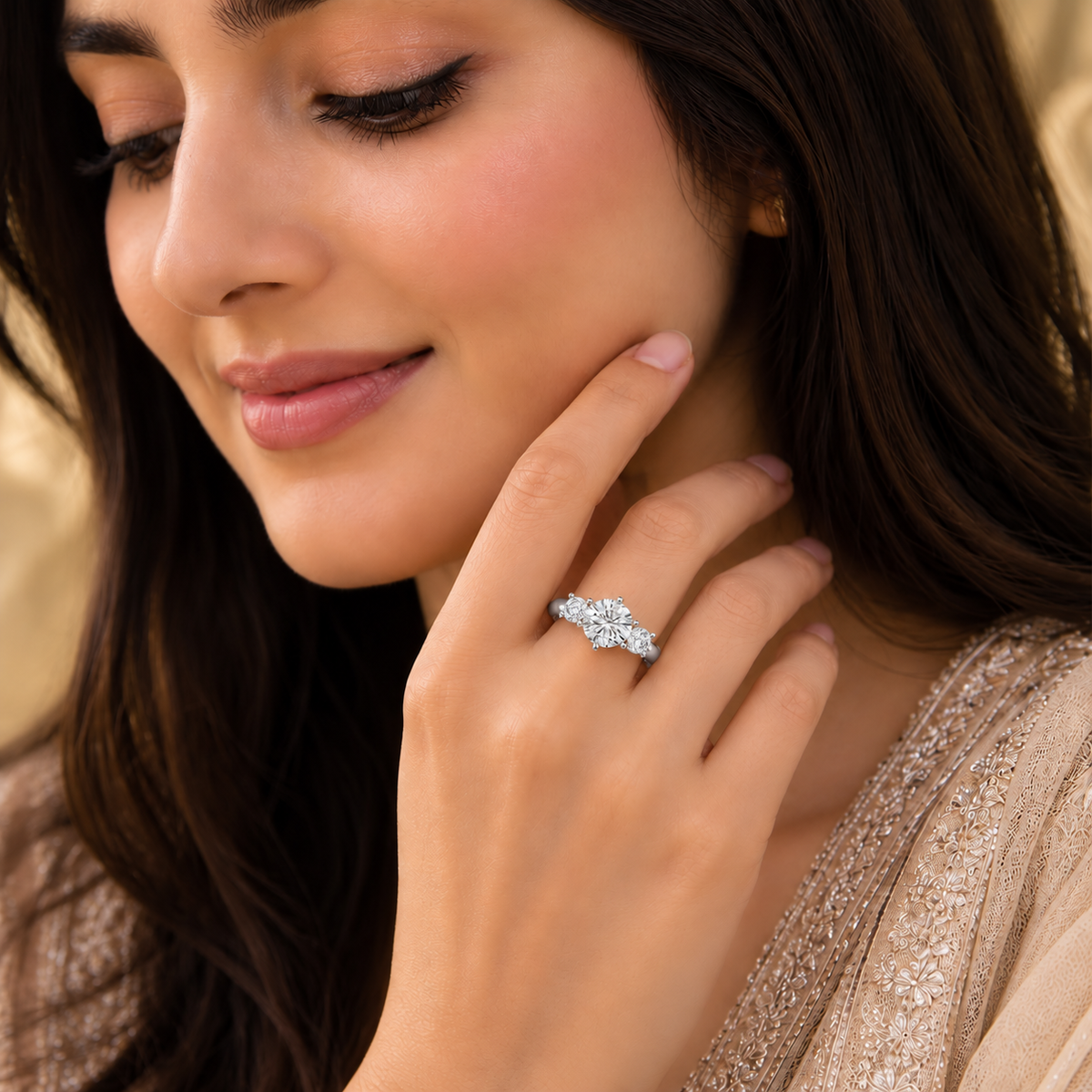 Aurora Trio Lab Grown Diamond Three-Stone Ring