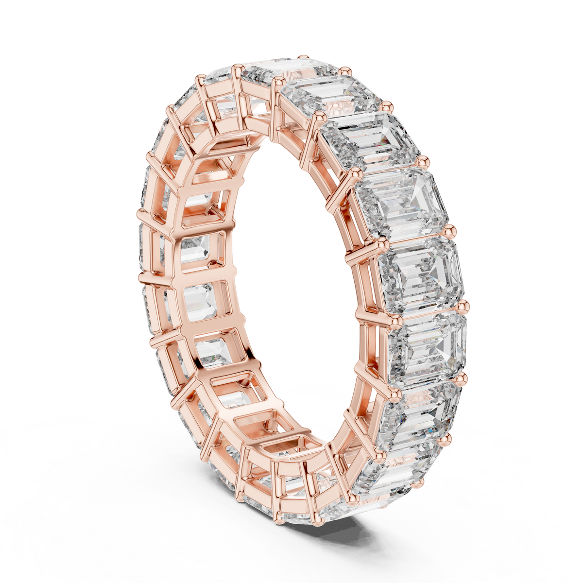 Opheliane Emerald-Cut Lab Grown Diamond Eternity Band