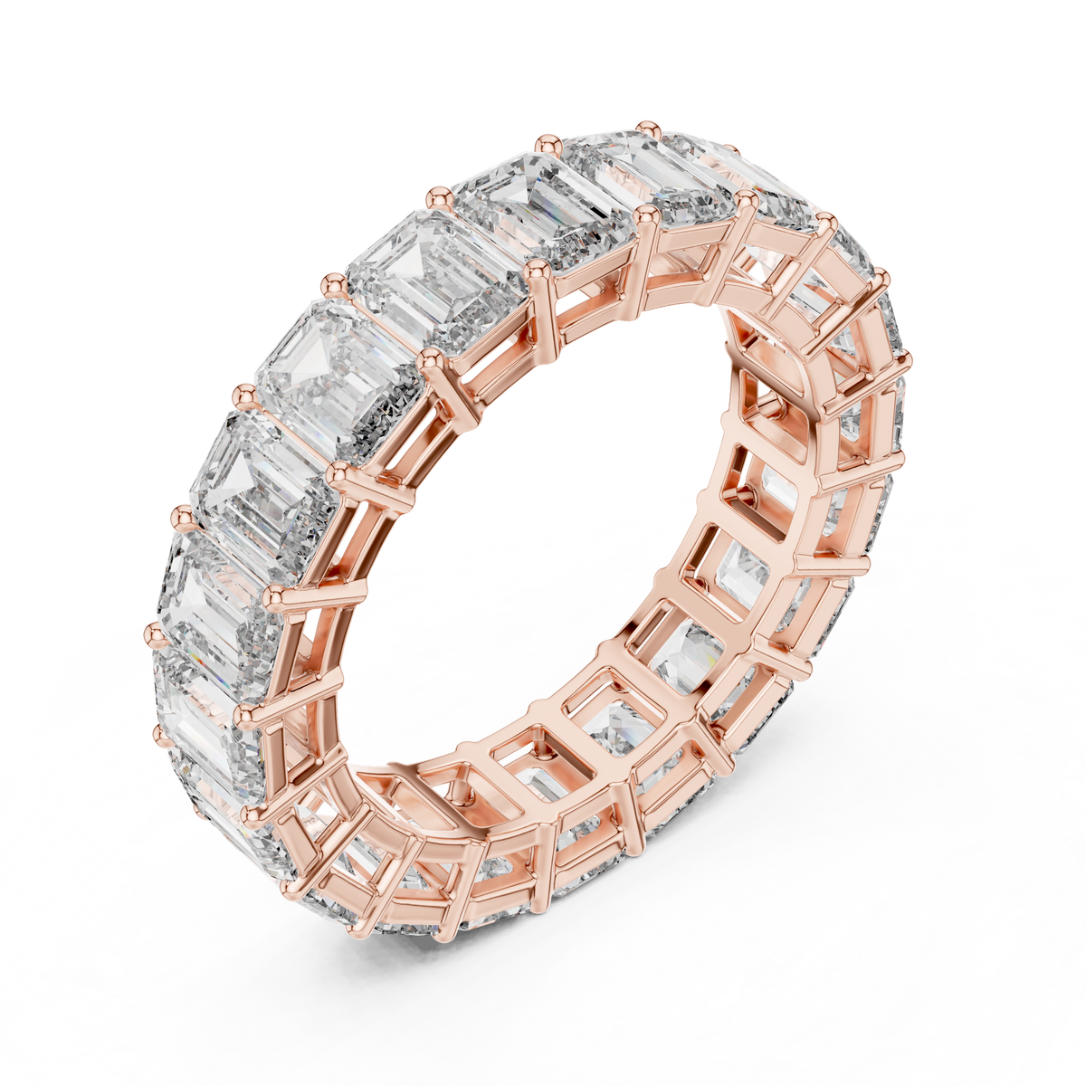Opheliane Emerald-Cut Lab Grown Diamond Eternity Band