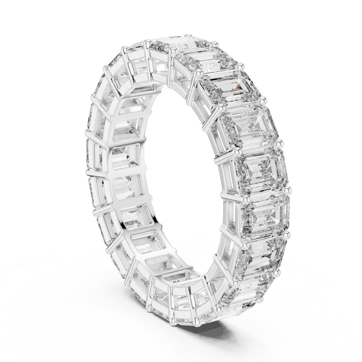 Opheliane Emerald-Cut Lab Grown Diamond Eternity Band