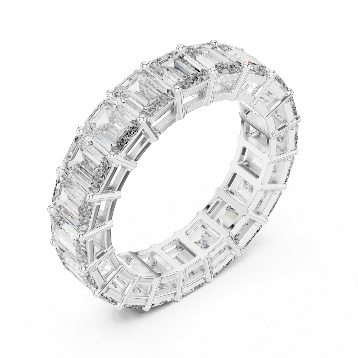 Opheliane Emerald-Cut Lab Grown Diamond Eternity Band