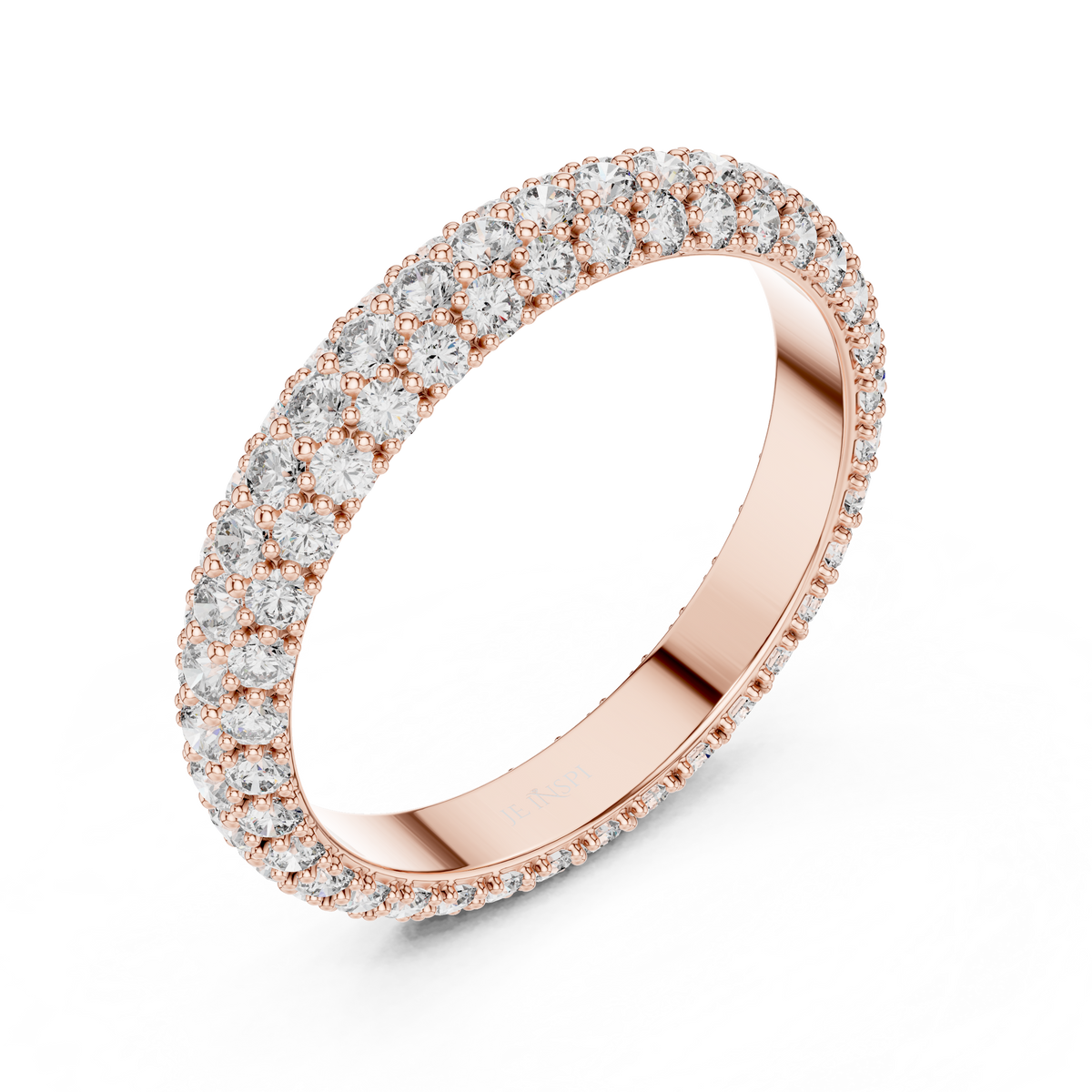 Evelora Pavé Eternity Lab Grown Diamond Band Ring.