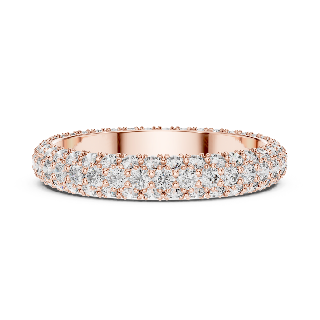 Evelora Pavé Eternity Lab Grown Diamond Band Ring.