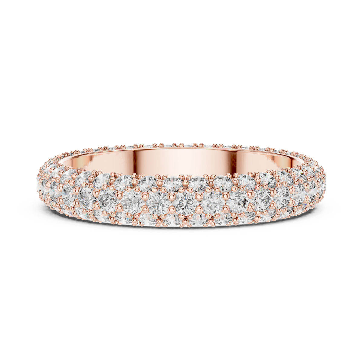 Evelora Pavé Eternity Lab Grown Diamond Band Ring.