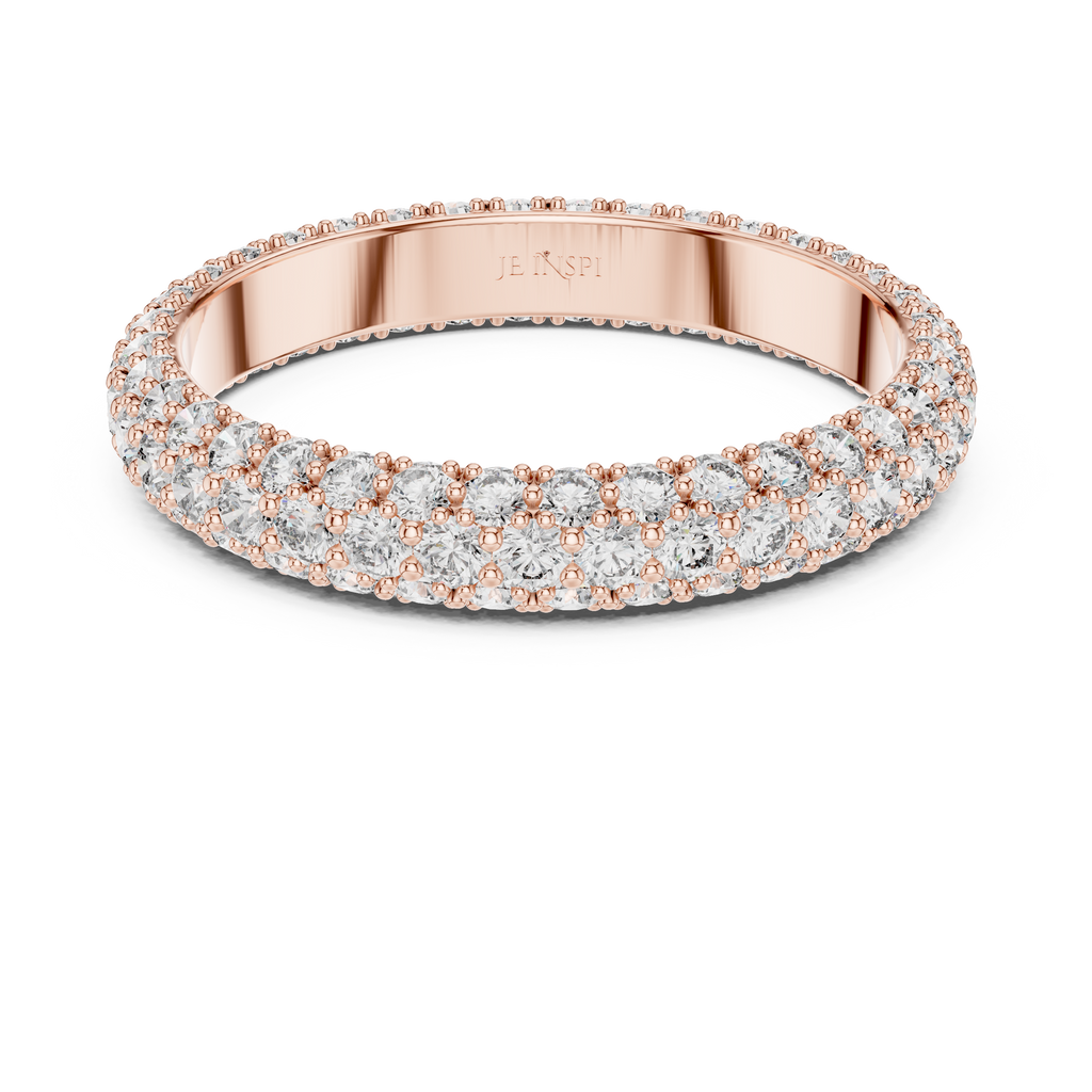 Evelora Pavé Eternity Lab Grown Diamond Band Ring.
