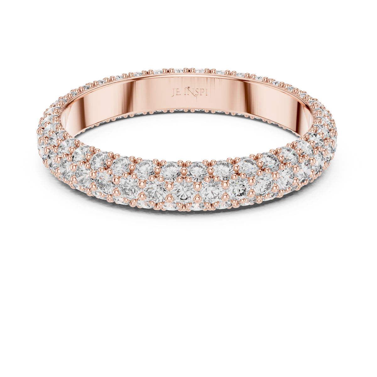 Evelora Pavé Eternity Lab Grown Diamond Band Ring.