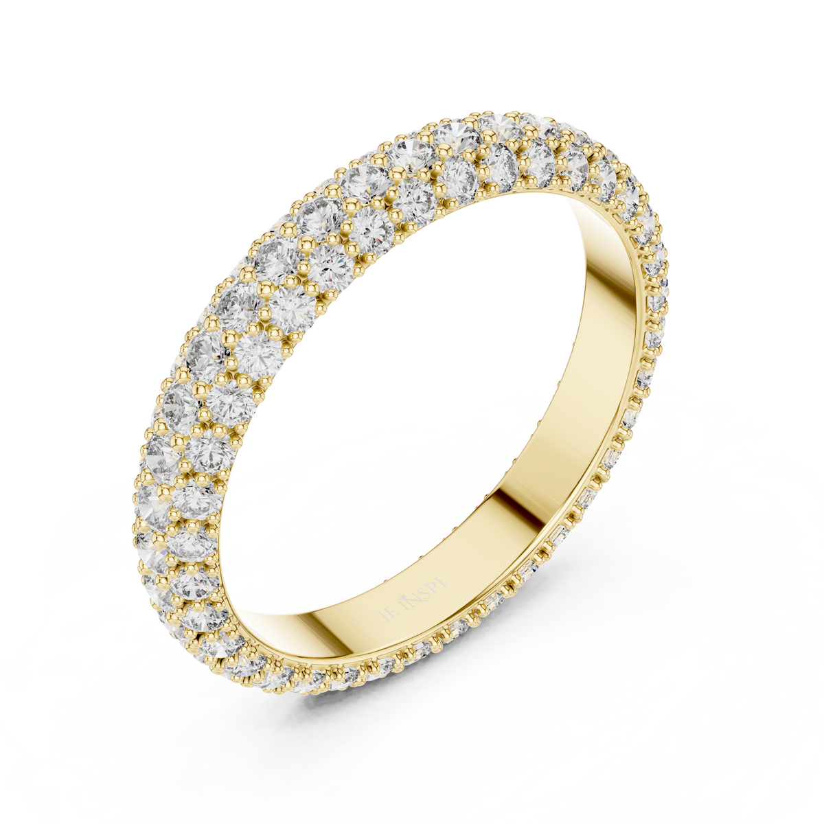 Evelora Pavé Eternity Lab Grown Diamond Band Ring.