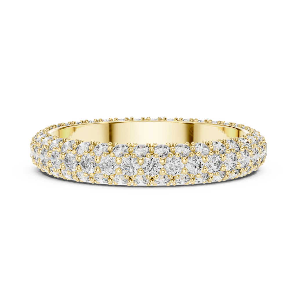 Evelora Pavé Eternity Lab Grown Diamond Band Ring.