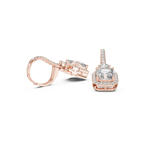 Avelisse Cushion Cut Lab Grown Diamond Drop Earrings