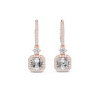 Avelisse Cushion Cut Lab Grown Diamond Drop Earrings