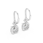 Avelisse Cushion Cut Lab Grown Diamond Drop Earrings