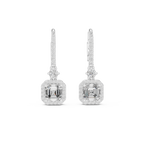 Avelisse Cushion Cut Lab Grown Diamond Drop Earrings