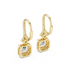 Avelisse Cushion Cut Lab Grown Diamond Drop Earrings