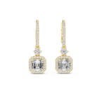 Avelisse Cushion Cut Lab Grown Diamond Drop Earrings