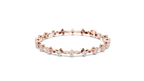 Navelle Leaf Link Round Lab Grown Diamond Station Bracelet