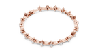 Navelle Leaf Link Round Lab Grown Diamond Station Bracelet