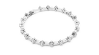 Navelle Leaf Link Round Lab Grown Diamond Station Bracelet