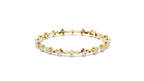 Navelle Leaf Link Round Lab Grown Diamond Station Bracelet
