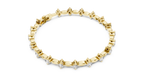 Navelle Leaf Link Round Lab Grown Diamond Station Bracelet