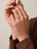 Aurexion Greek Key Pavé Lab Grown Diamond Ring.
