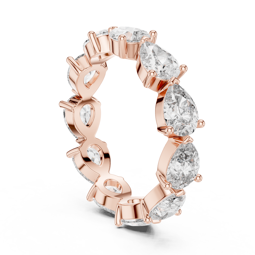 Celestine Pear Cut Lab Grown Diamond Eternity Band