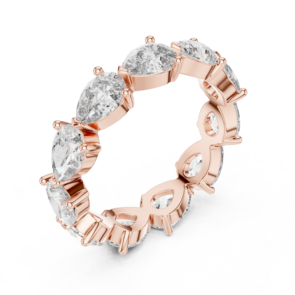 Celestine Pear Cut Lab Grown Diamond Eternity Band